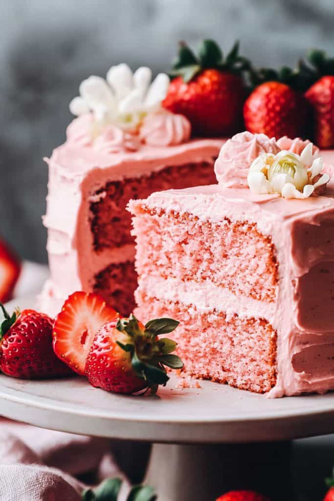 Delicious Gluten Free Vegan Strawberry Cake