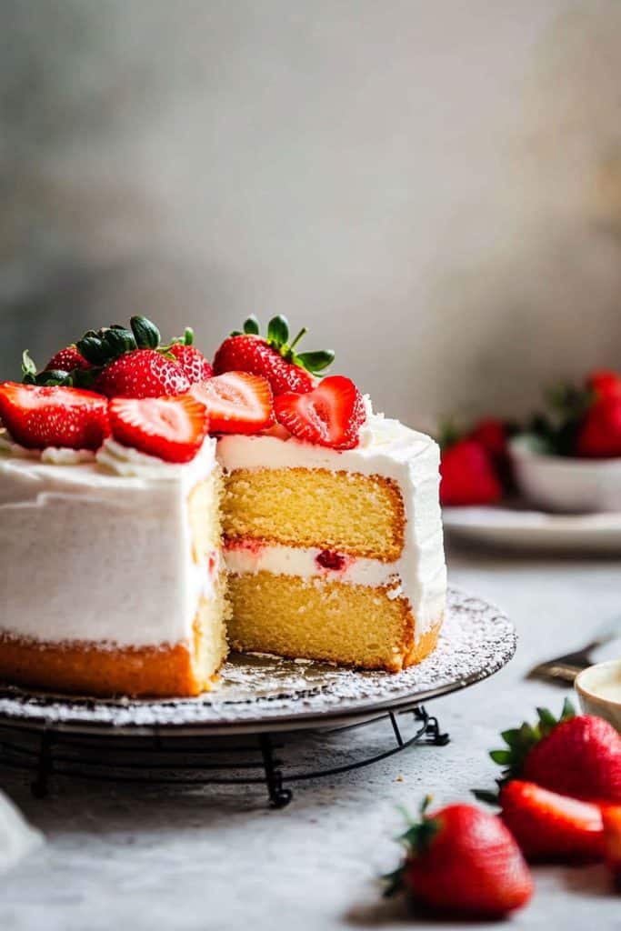 Delicious Japanese Strawberry Sponge Cake