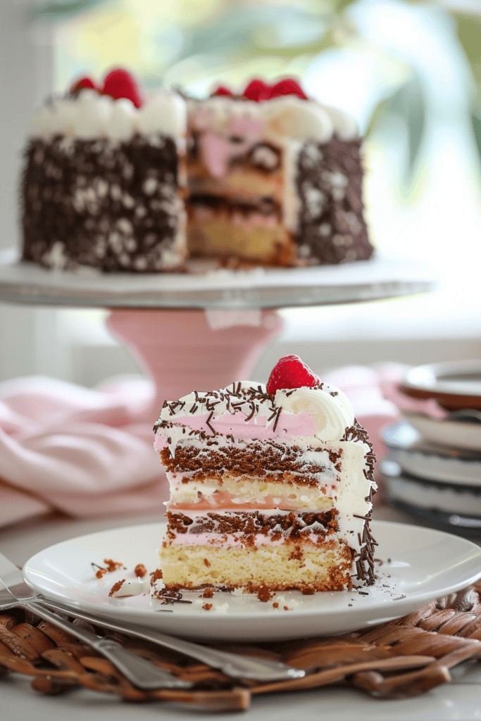 Delicious Lamington Ice Cream Cake