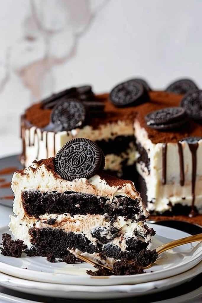 Delicous Oreo Chocolate Cheesecake Cake