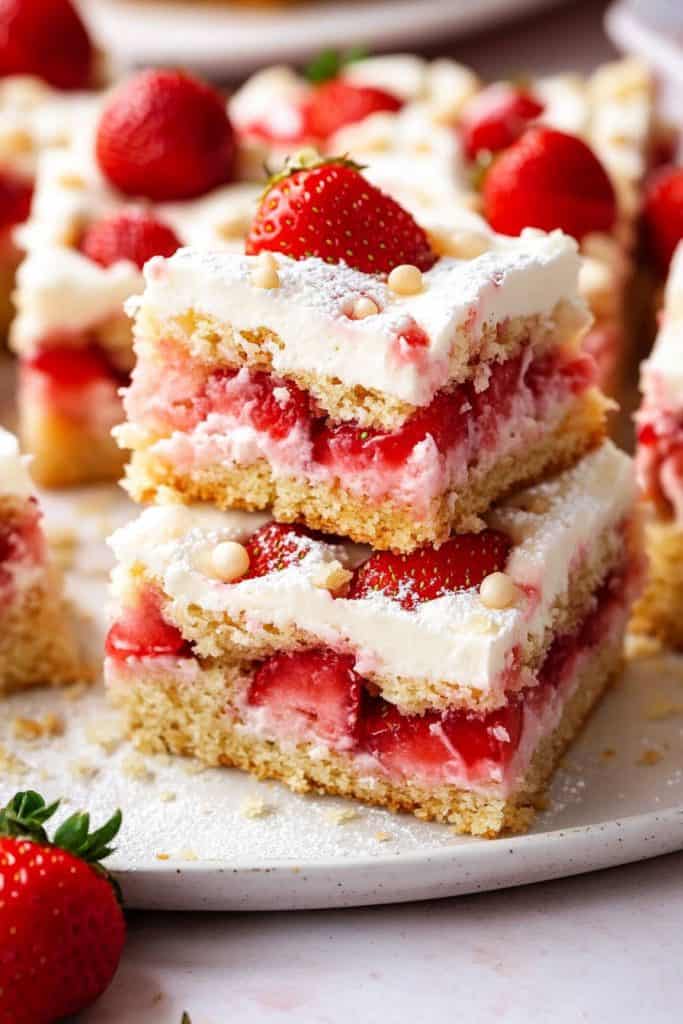 Delicious Strawberry Shortcake Bars