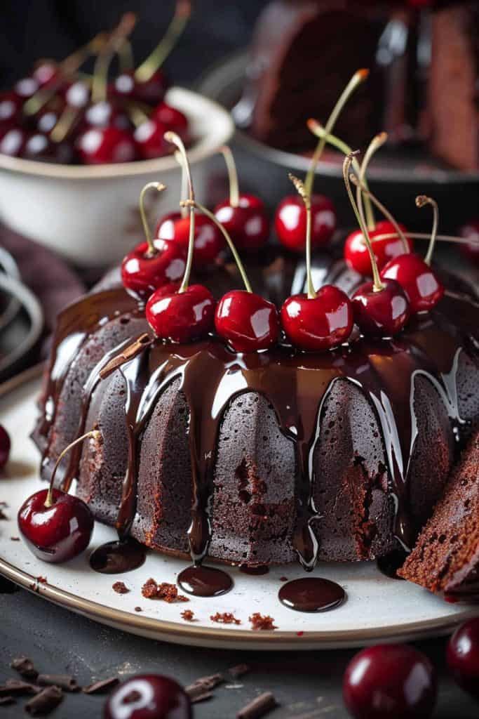 How to Decorate a Chocolate Cherry Bundt Cake