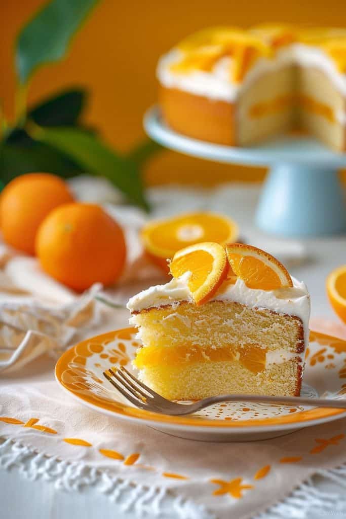 How to Serve Creamy Orange Cake