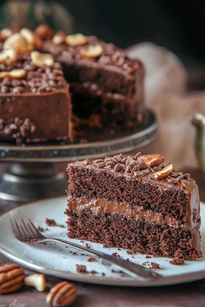 Italian Chocolate Walnut Cake