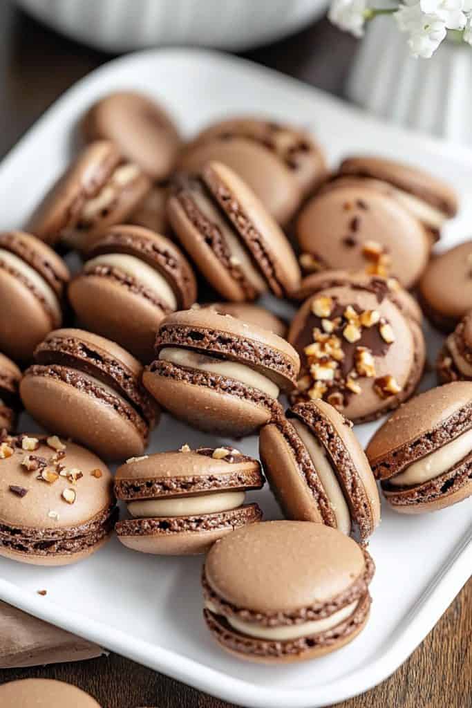 Making the Chocolate Hazelnut Macarons