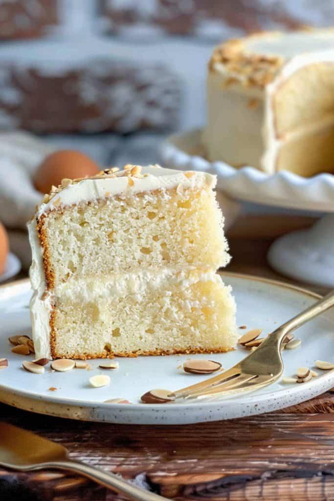 Making the Moist Vanilla Almond Cake