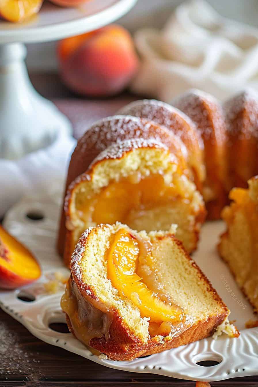 Peach Cobbler Pound Cake Recipe