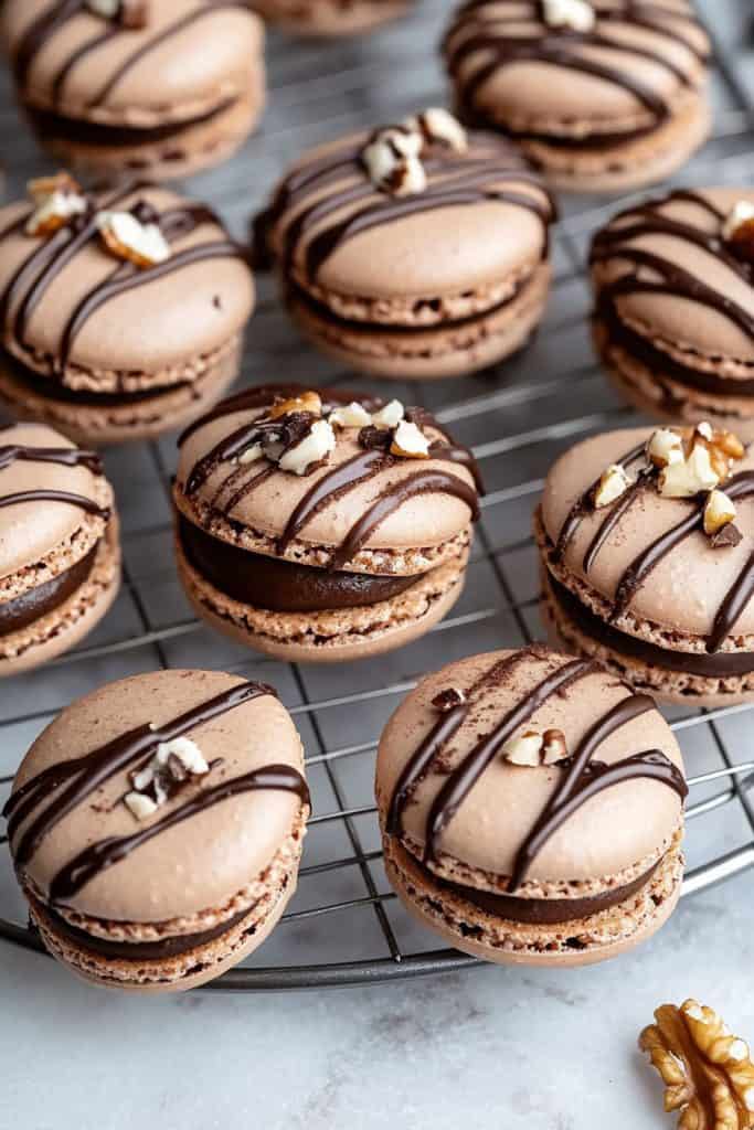 Prep the Chocolate Hazelnut Macarons