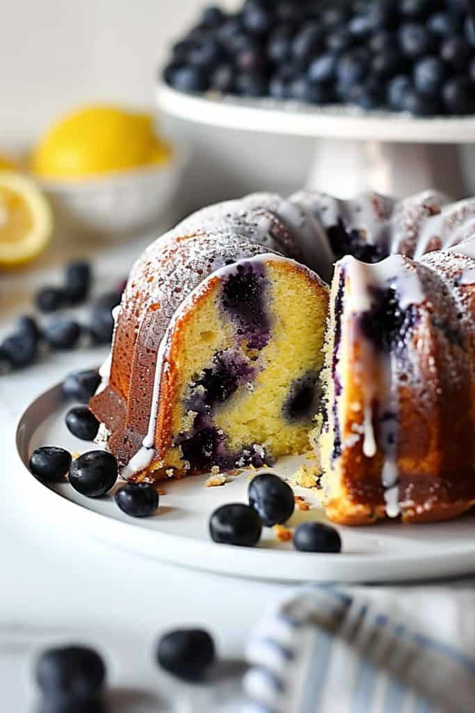 Prepare the Lemon Blueberry Bundt Cake