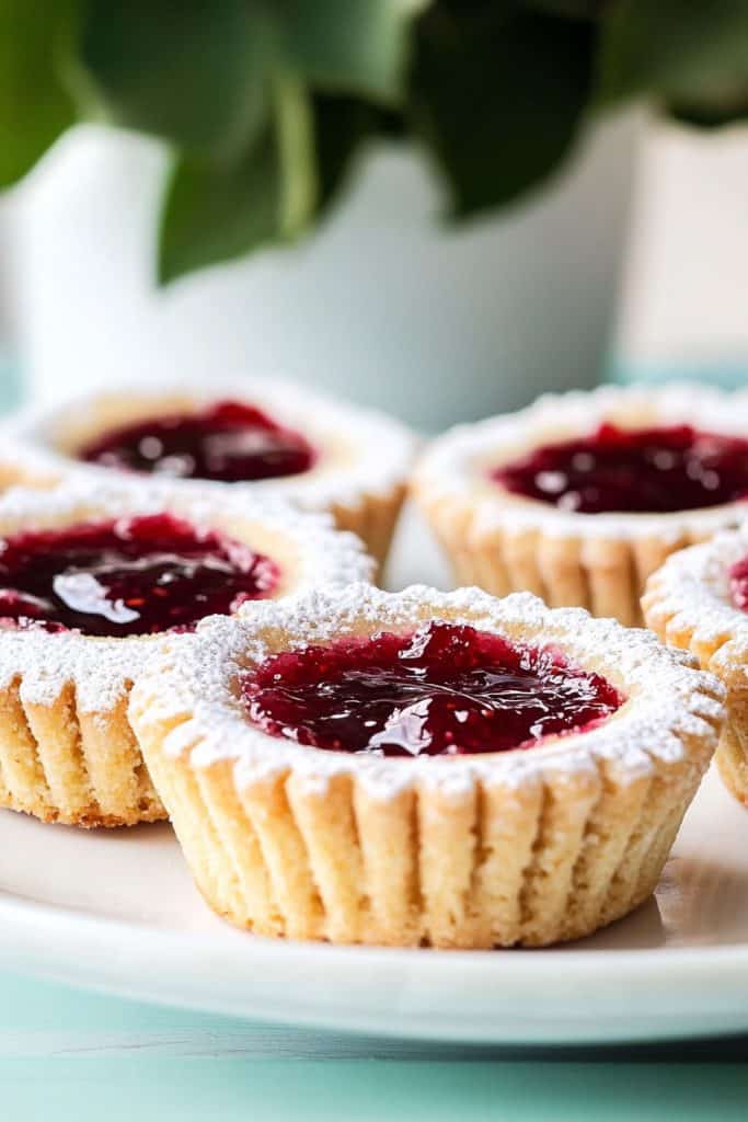 Scandinavian Raspberry Jam Shortbread Tarts