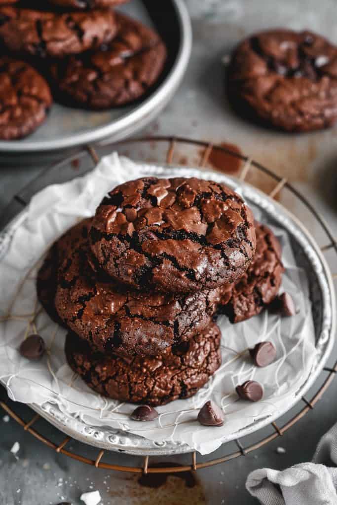 Serving Suggestions Fudgy Chocolate Brownie Cookies