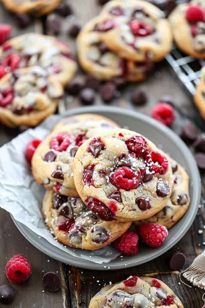 Serving Tips Raspberry Chocolate Chip Cookies