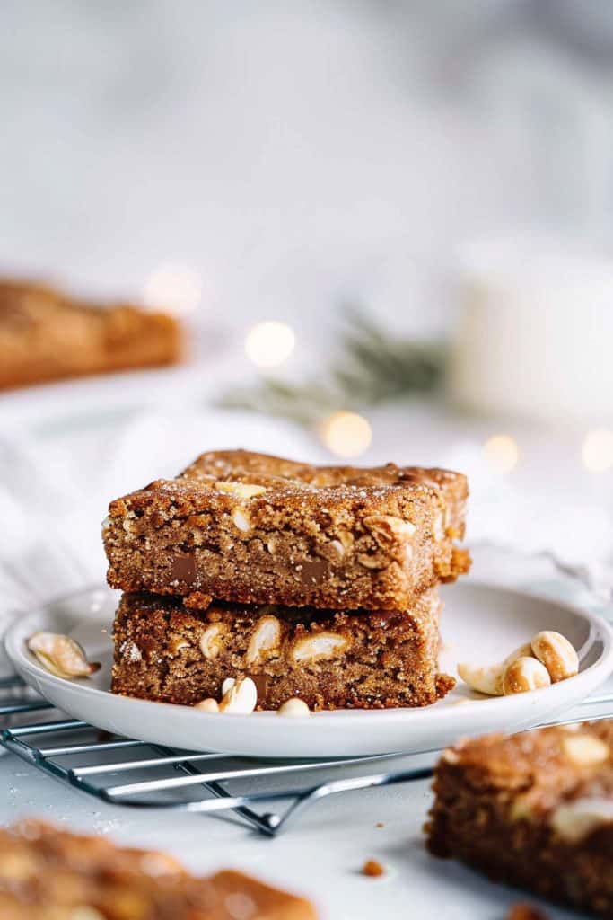 Serving Tips White Chocolate Snickerdoodle Blondies