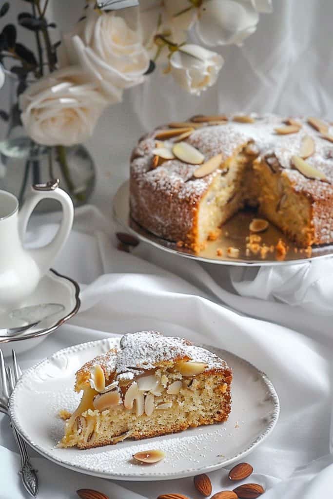 Serving the Almond Cardamom Cake