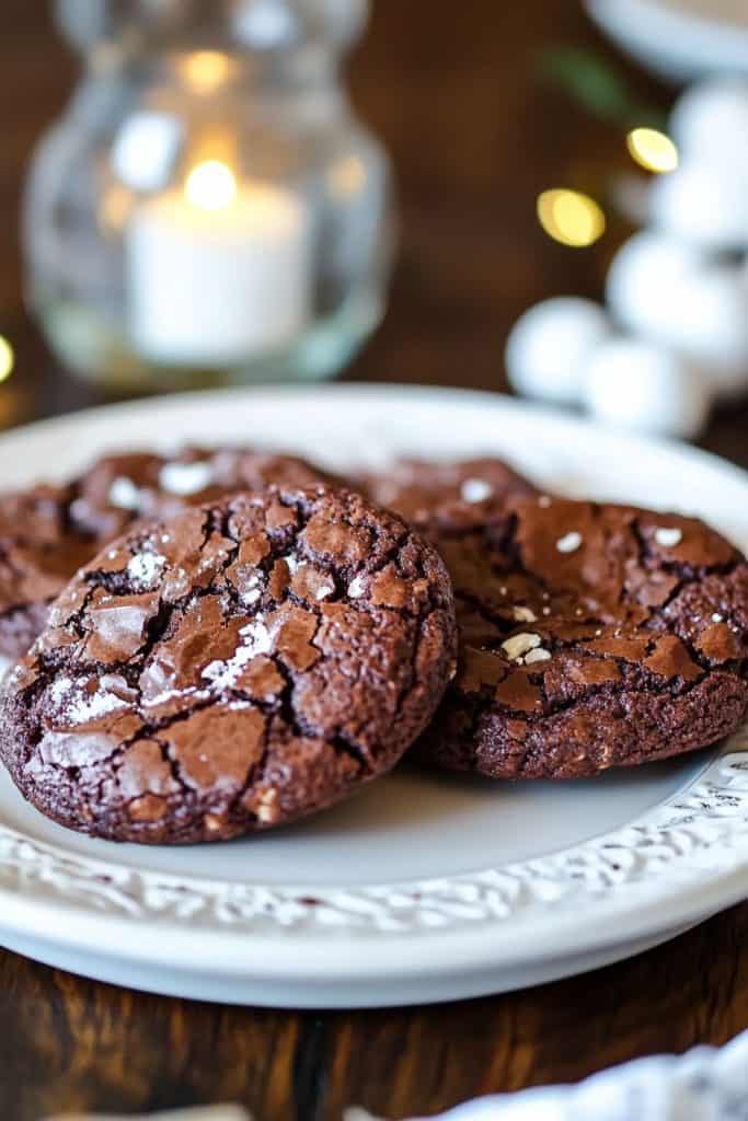 Serving the Fudgy Brownie Cookies