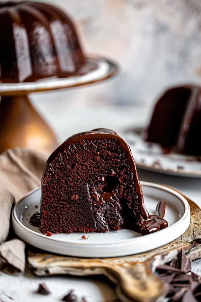 Serving the Gluten-Free Chocolate Bundt Cake