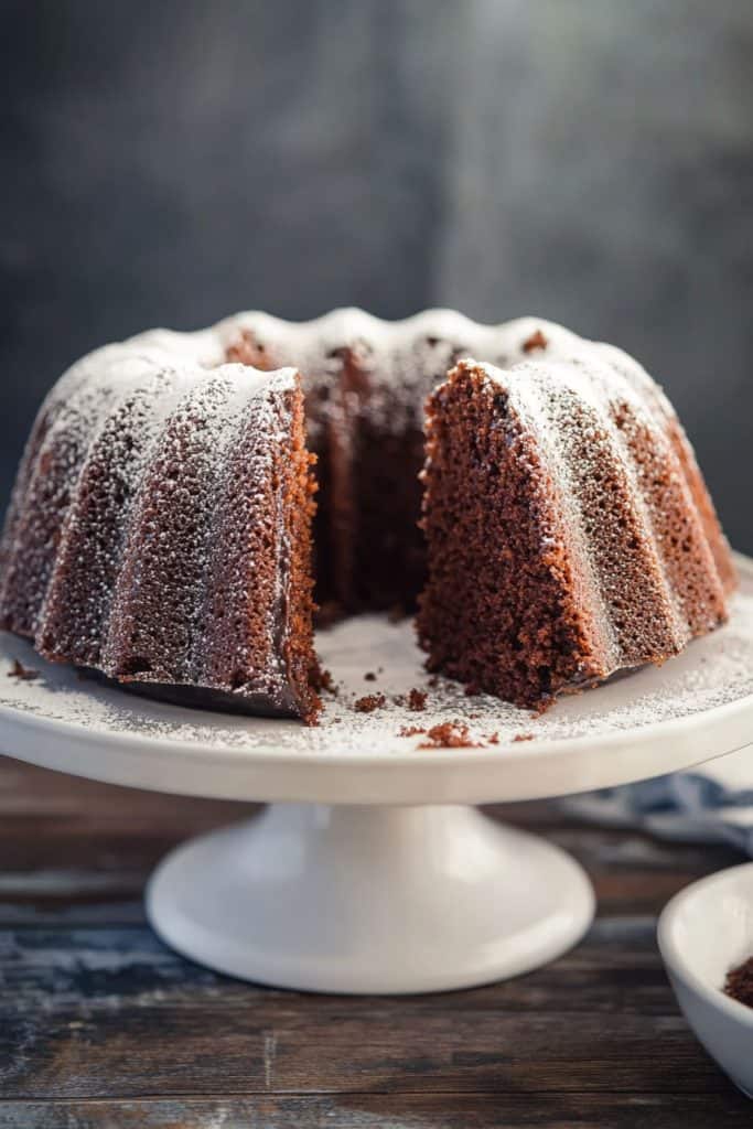 Serving the Italian Chocolate and Ricotta Cake