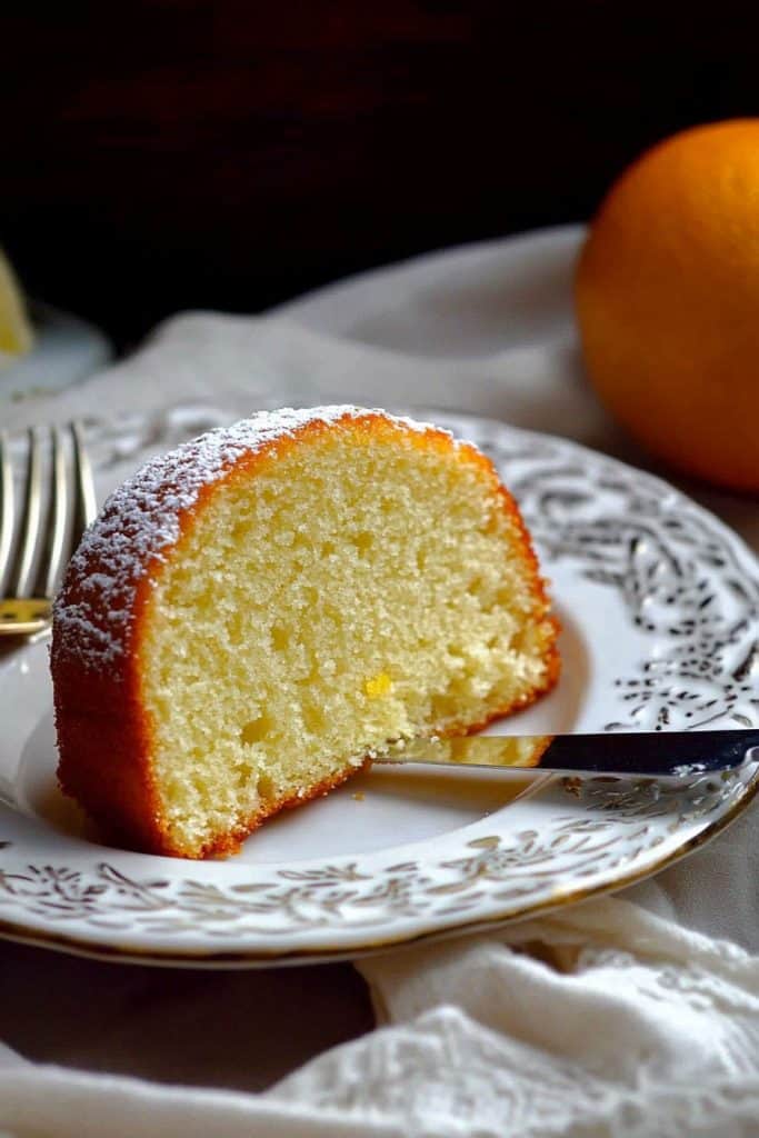 Serving the Italian Citrus Ring Cake