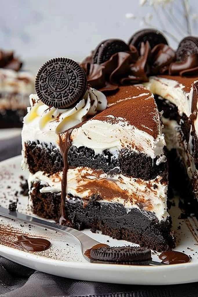 Storage the Oreo Chocolate Cheesecake Cake