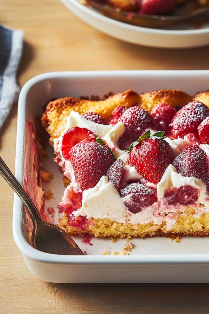 Storage the Strawberry Dump Cake