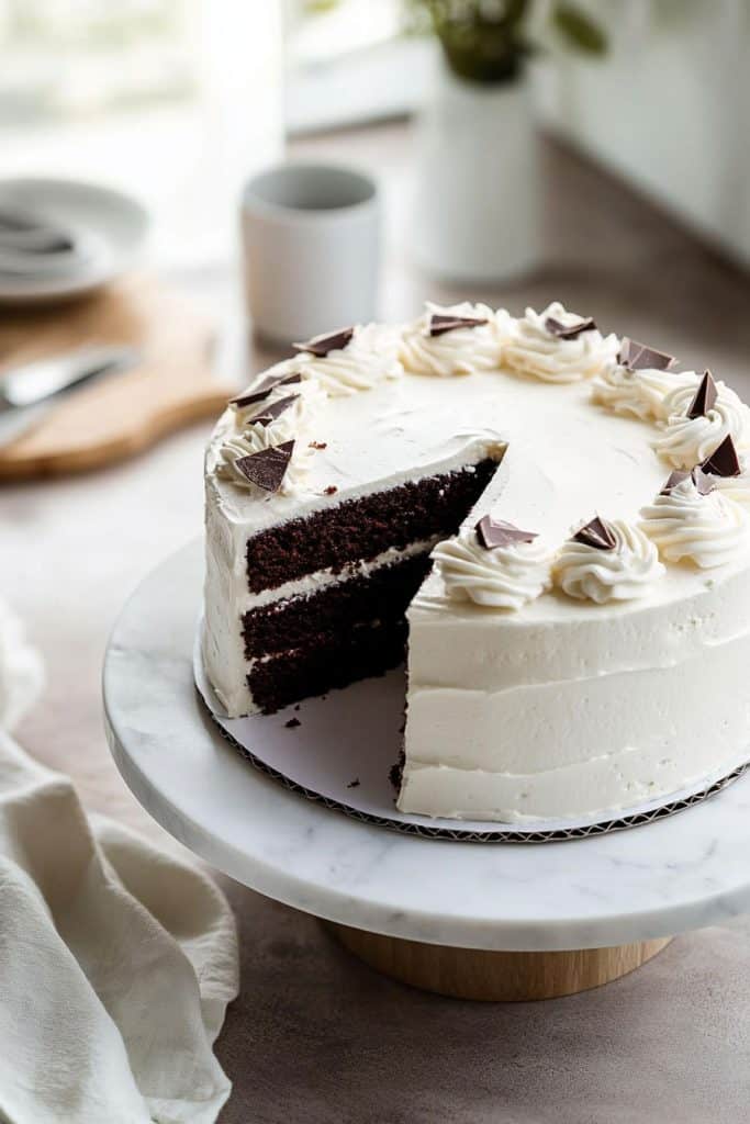 Storing the Chocolate Cake with Cream Cheese Frosting