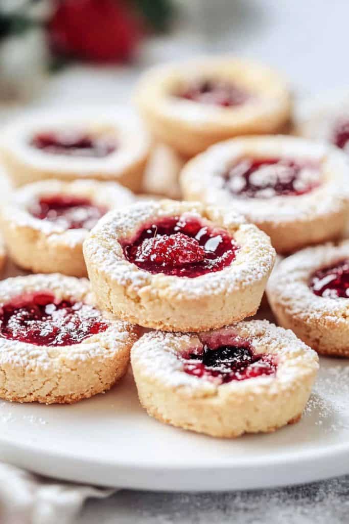 Storing the Scandinavian Raspberry Jam Shortbread Tarts