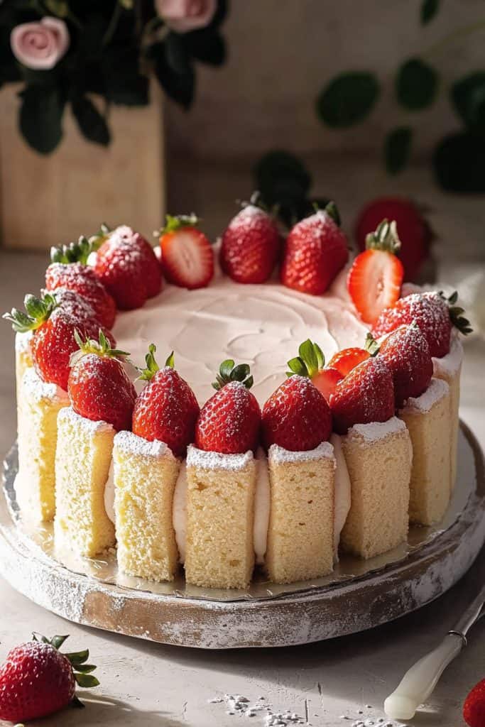 Storing the Strawberry Charlotte Cake