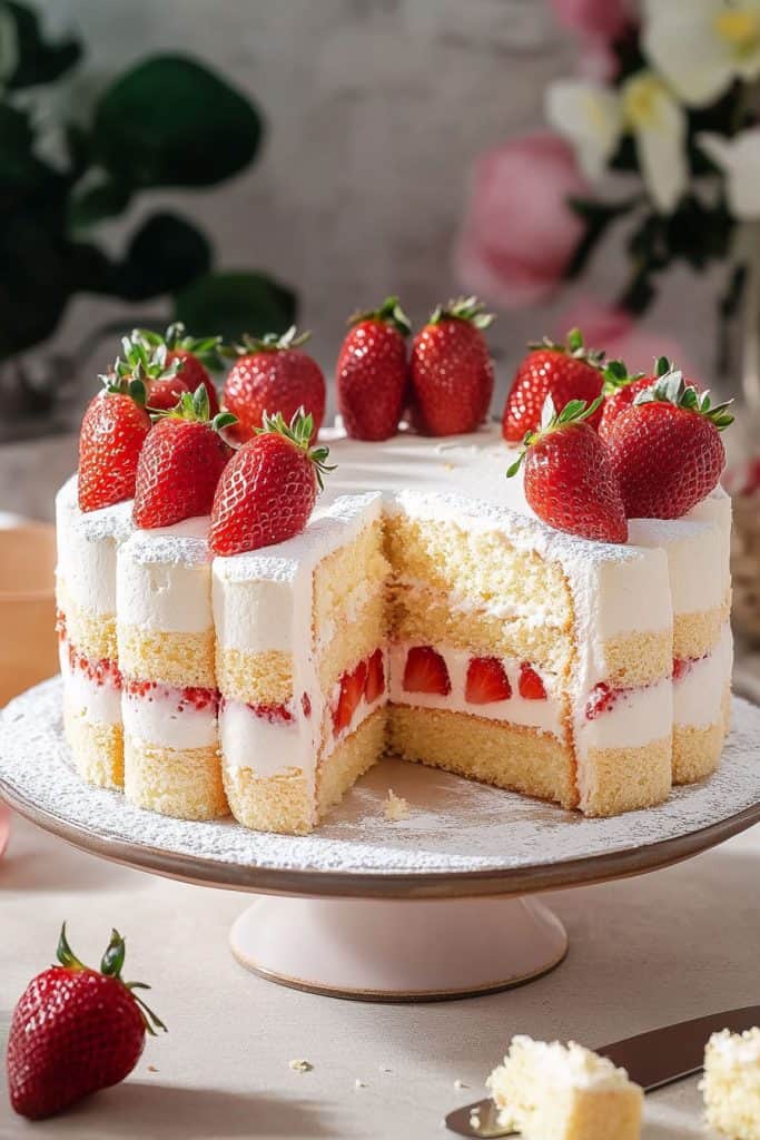 Strawberry Charlotte Cake