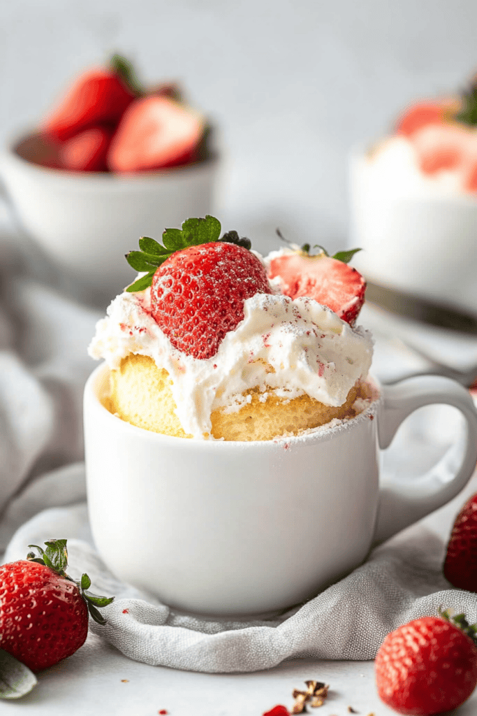 Strawberry Shortcake Mug Cake Recipes