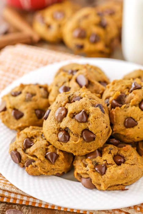 Baking the Pumpkin Chocolate Chip Cookies