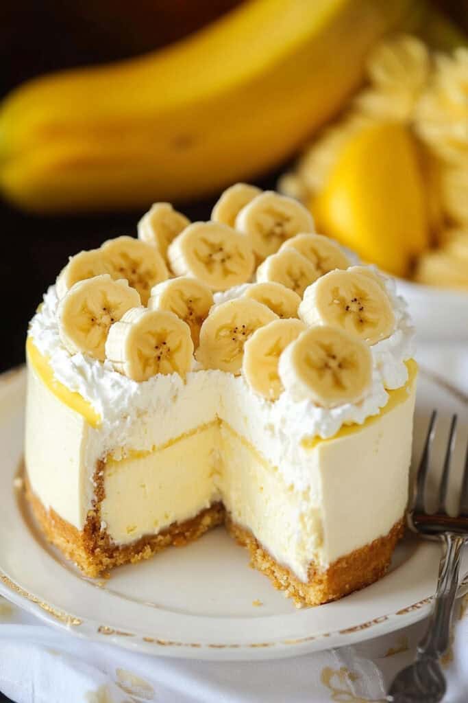 Baking the Banana Cream Cheesecake