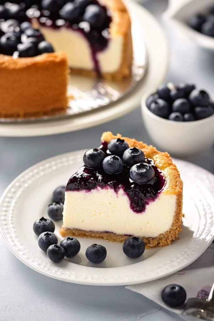 Baking the Blueberry Cheesecake