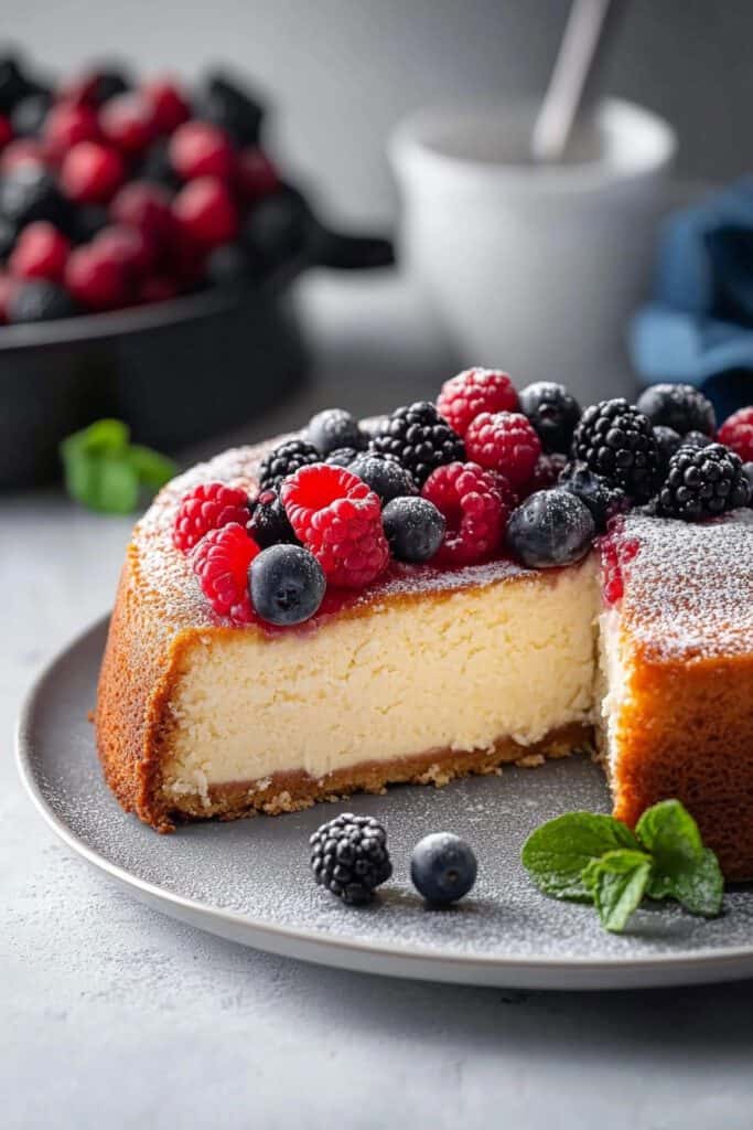 Baking the Ricotta Cheesecake