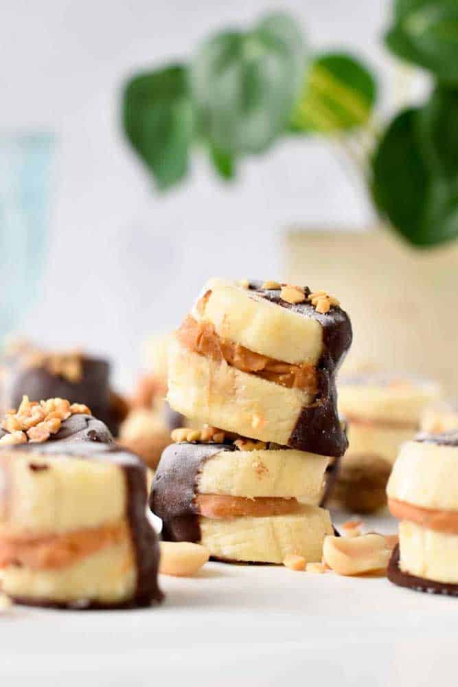 14. Chocolate Peanut Butter Banana Bites