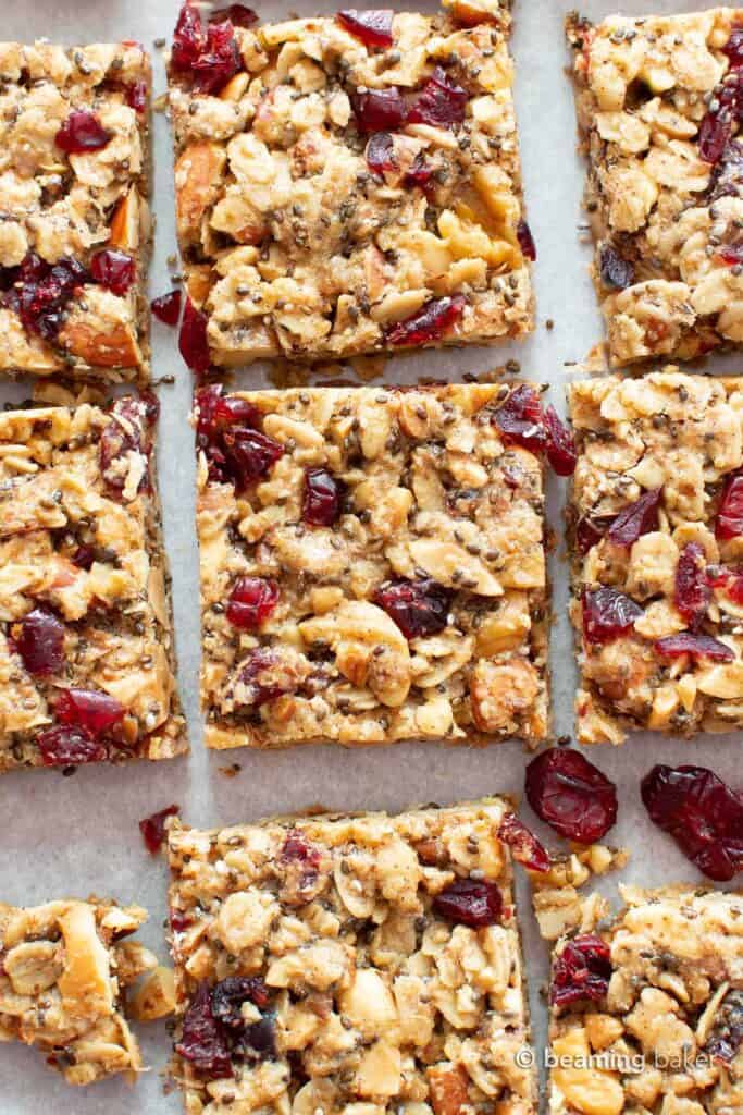 Cranberry Chia Vegan Snack Bars