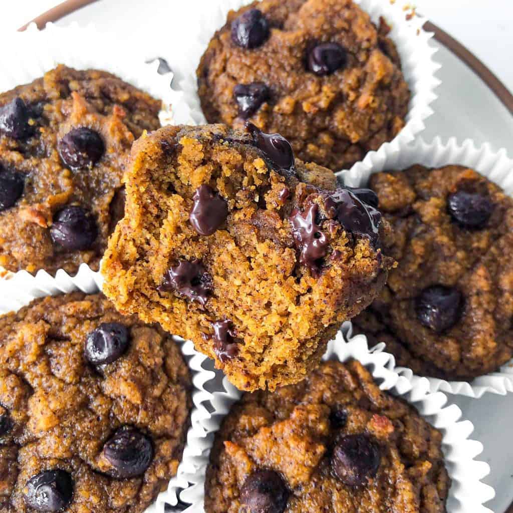 6. Healthy Pumpkin Chocolate Chip Muffins