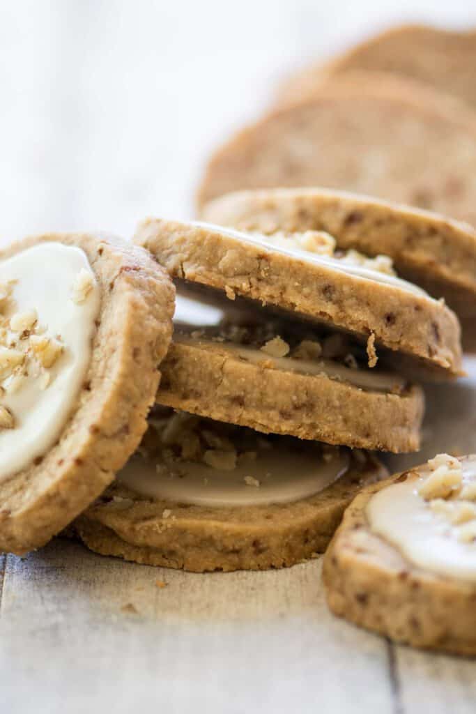 Maple Walnut Shortbread Cookies