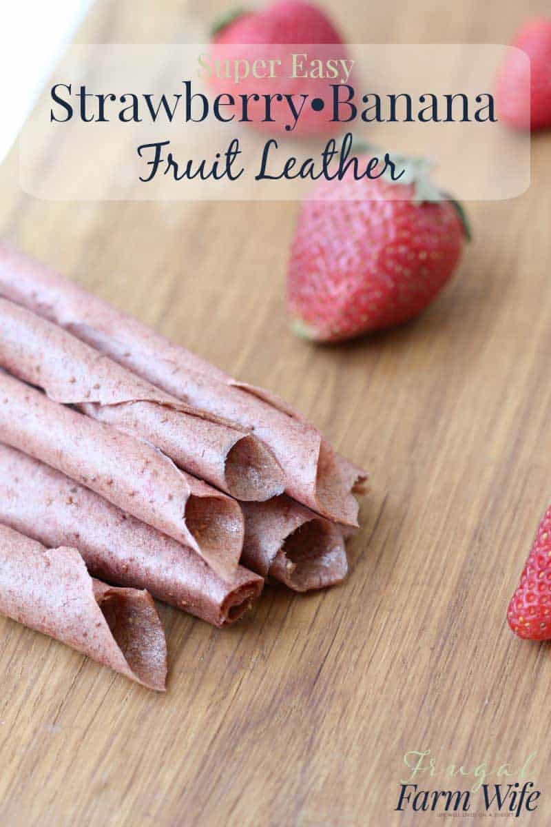 10. Strawberry Banana Fruit Leather