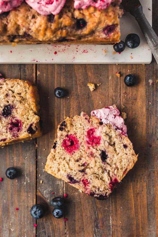 7. Vegan Cider Bread With Blueberries