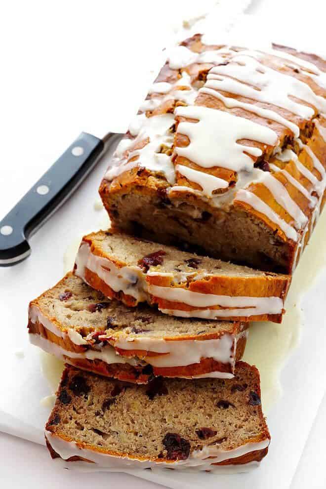 Vegan Cranberry Orange Banana Bread