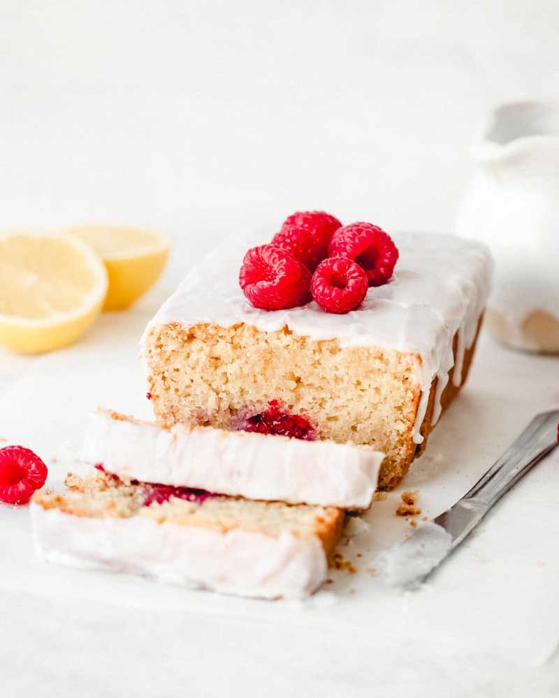 9. Vegan Lemon Raspberry Loaf