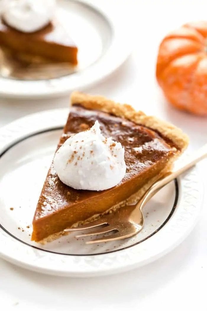 6. Vegan Pumpkin Pie with Almond Flour Pie Crust