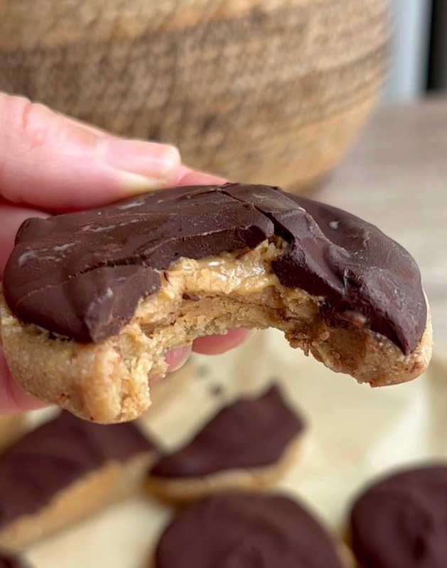 10. Vegan Tagalong-Inspired Peanut Butter Cookies