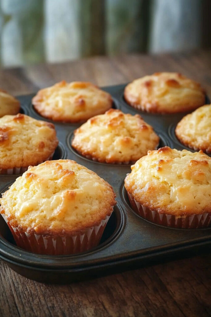 Baking the Cheese Muffins