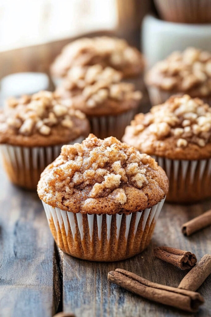 Baking the Cinnamon Coffee Cake Muffins