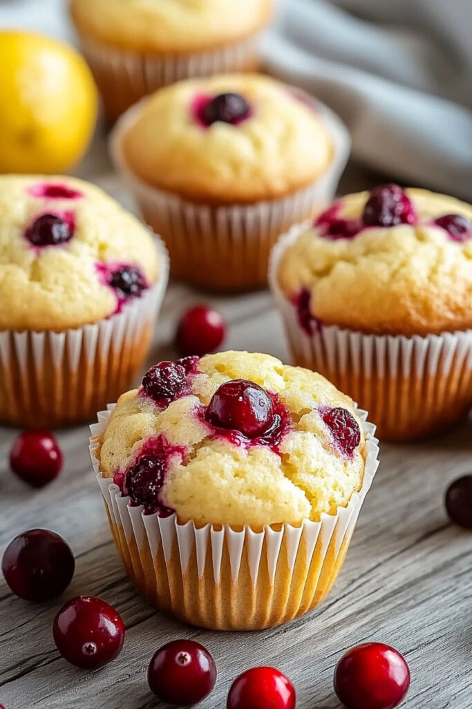 Baking the Lemon Cranberry Muffins