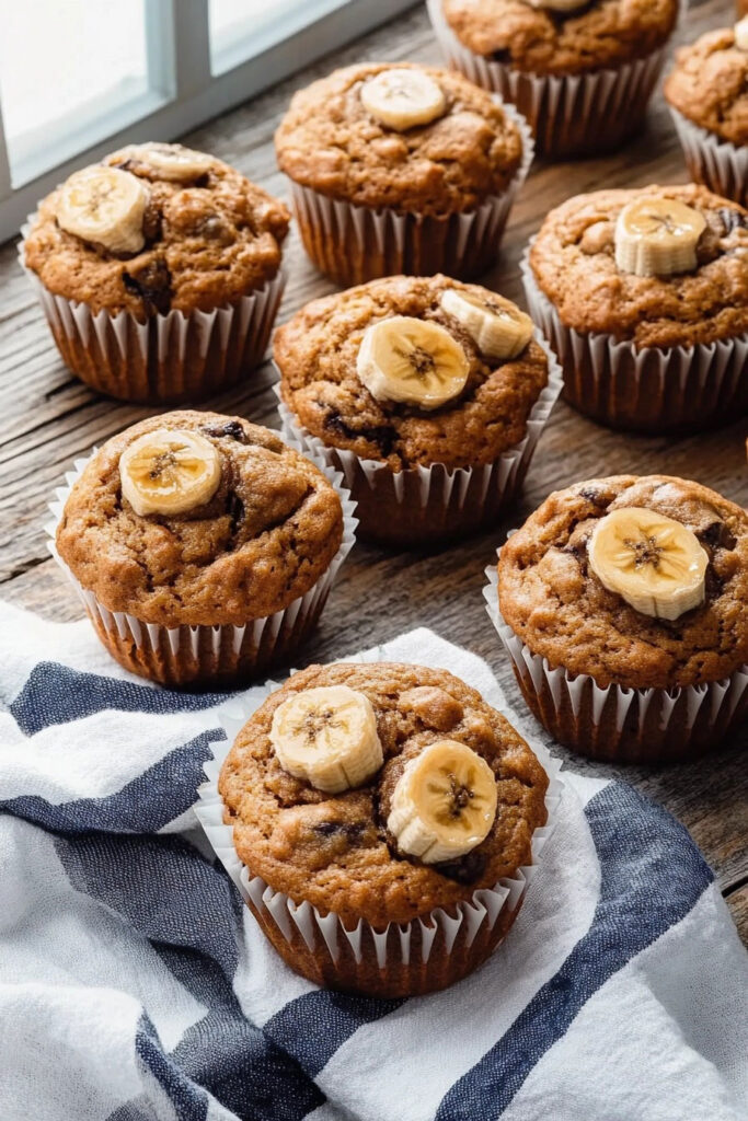 Baking the Peanut Butter Banana Muffins