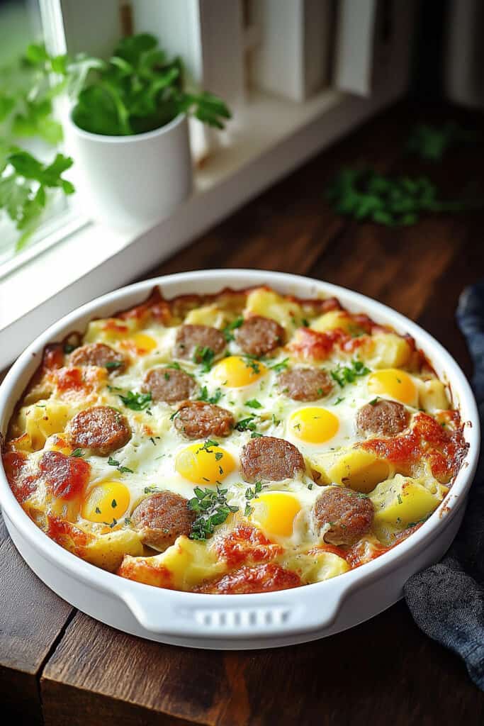 Baking the Sausage, Egg, and Potato Casserole