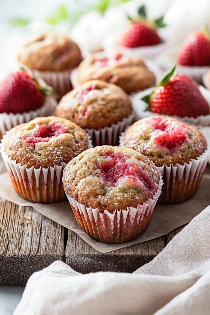 Combine the Wet and Dry Mixtures Strawberry Muffins