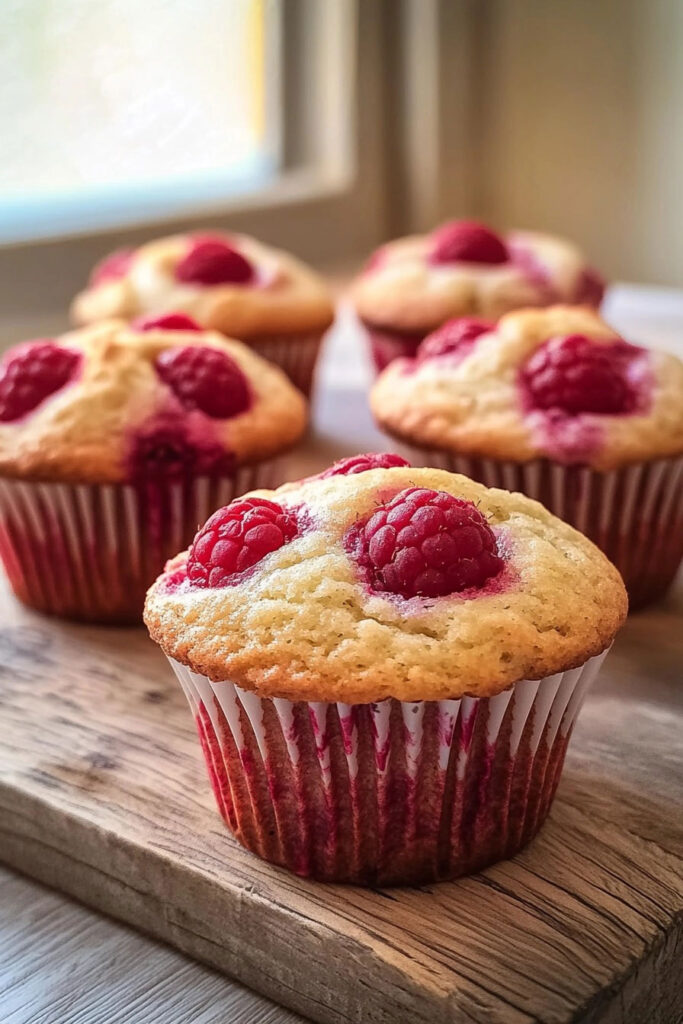 Combining the Ingredients Raspberry Yogurt Muffins